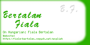 bertalan fiala business card